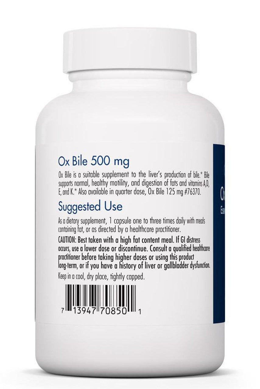 Ox Bile 500mg - 100 vegicaps