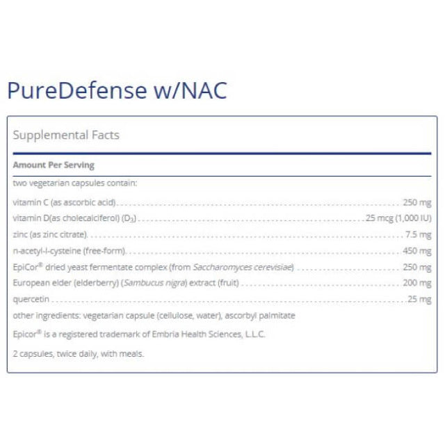 PureDefense with NAC - 120 Capsules
