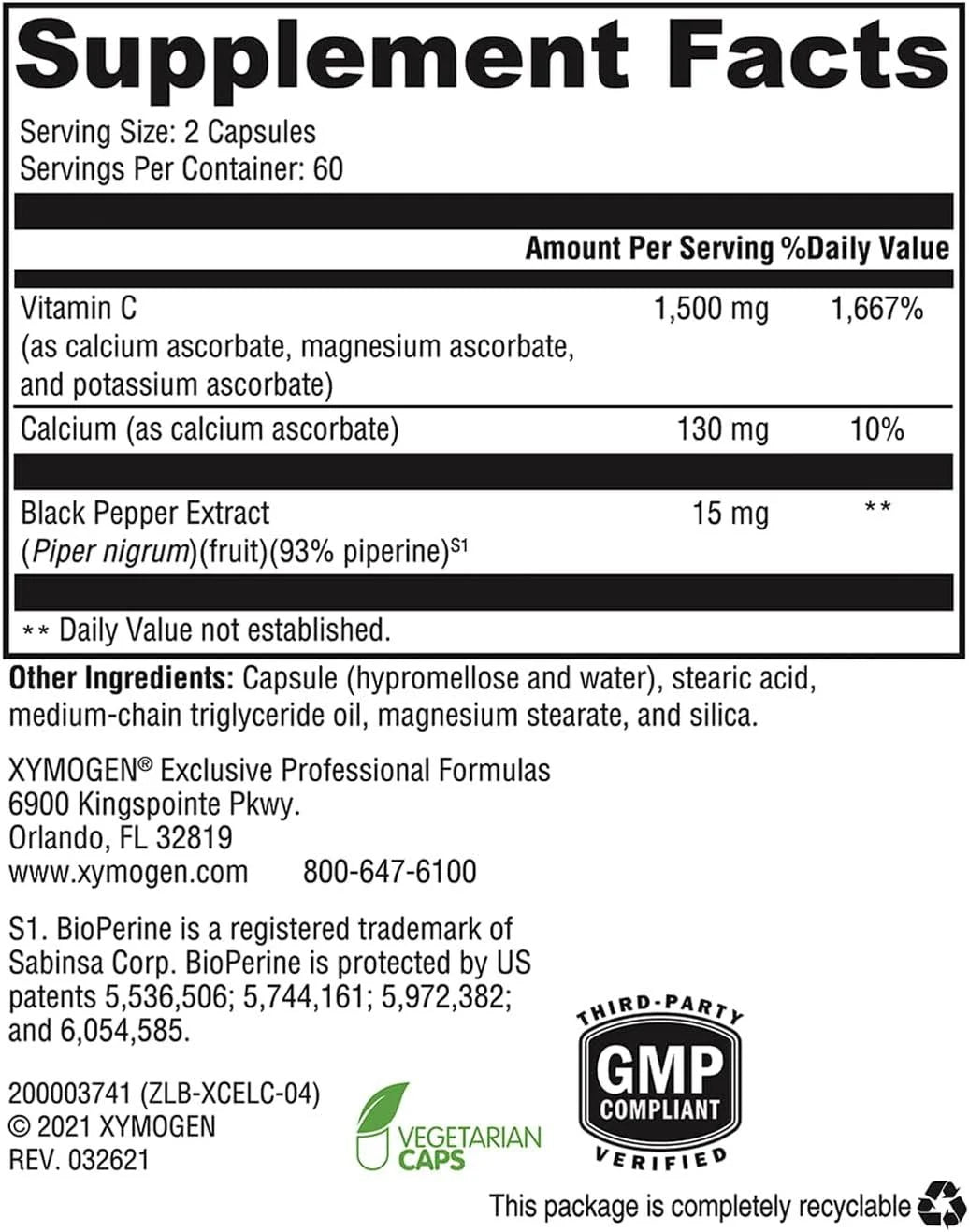 NourishU - Vit C - 120 Capsules