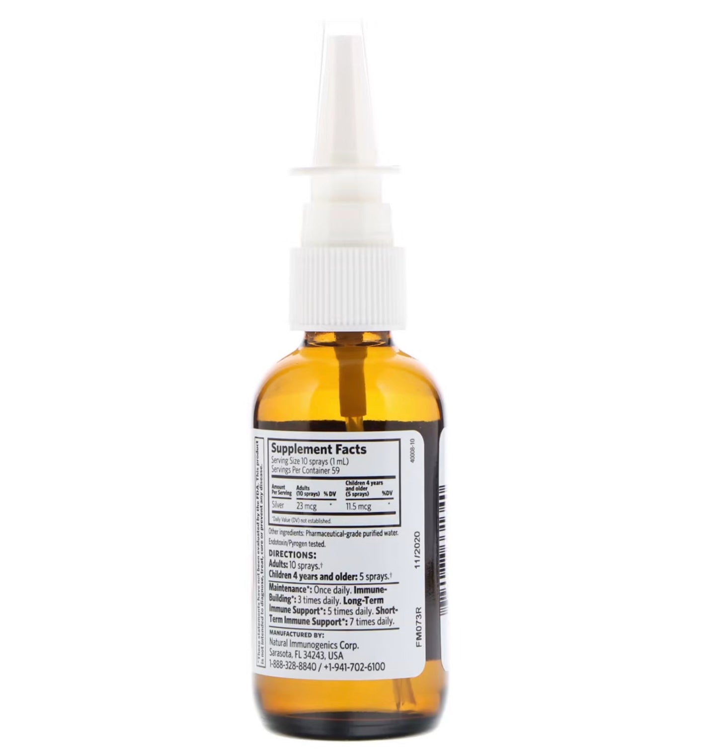 Argentyn 23 Fine Mist Spray Nasal Bio-Active Silver Hydrosol 2oz